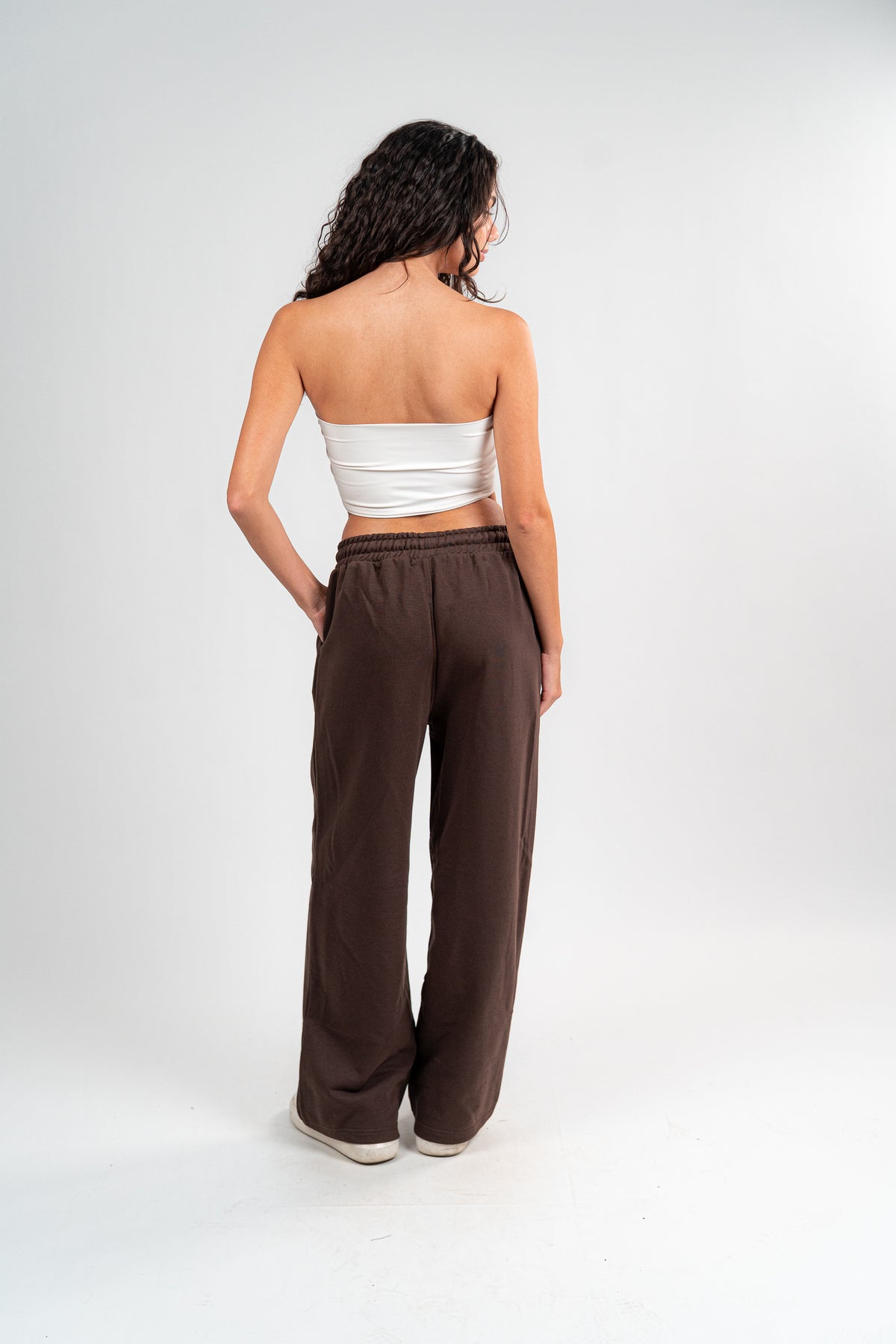 Brown Sweatpants Unisex Loose Fit