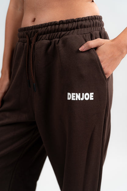 Brown Sweatpants Unisex Loose Fit