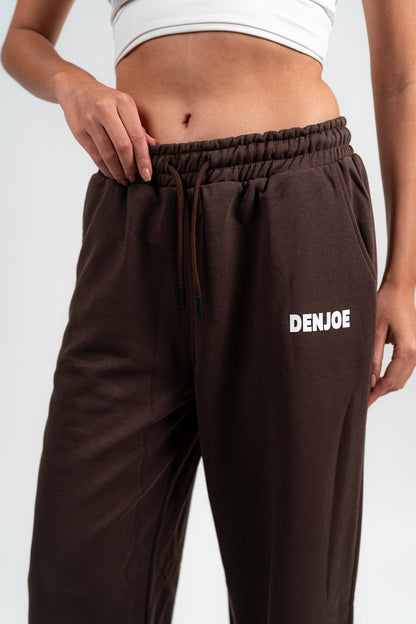 Brown Sweatpants Unisex Loose Fit