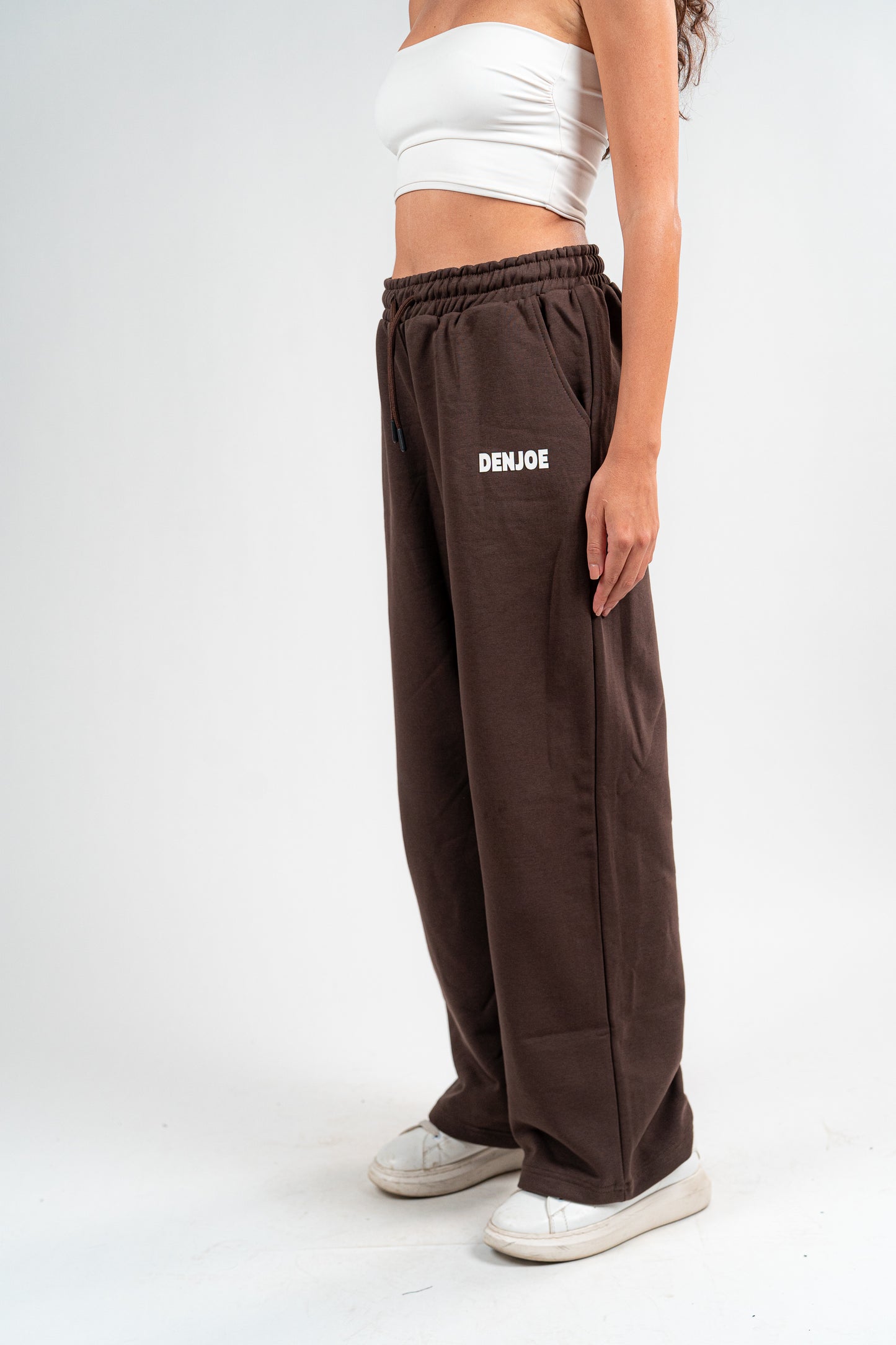 Brown Sweatpants Unisex Loose Fit