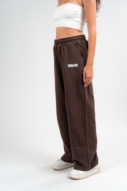 Brown Sweatpants Unisex Loose Fit