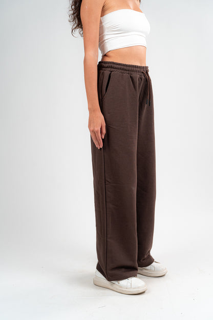 Brown Sweatpants Unisex Loose Fit