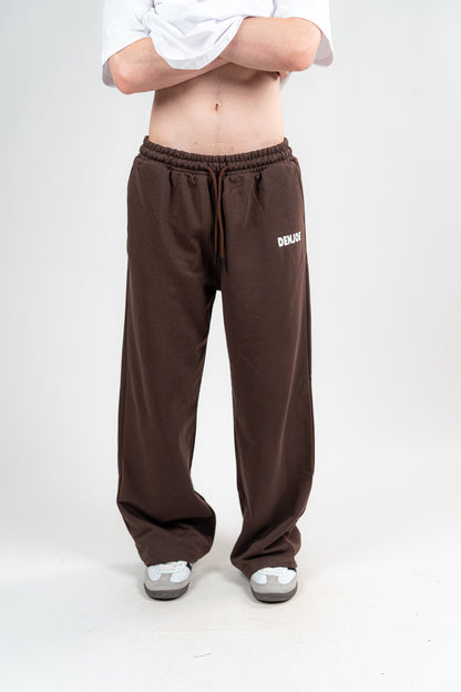 Brown Sweatpants Unisex Loose Fit