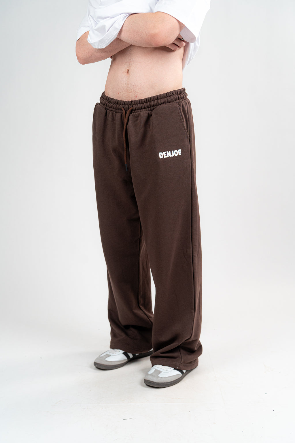 Brown Sweatpants Unisex Loose Fit
