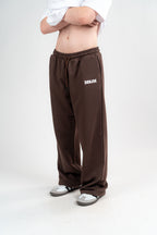 Brown Sweatpants Unisex Loose Fit