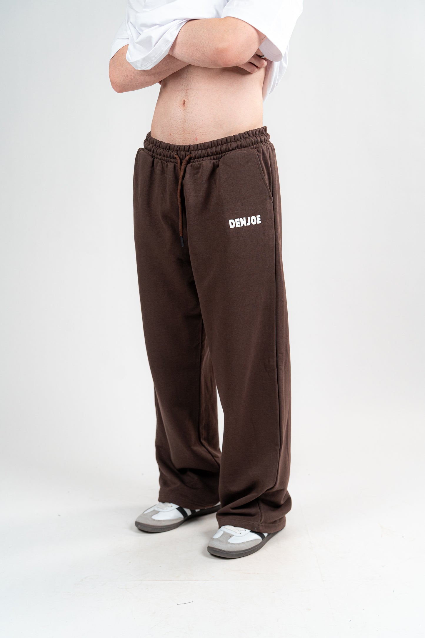 Brown Sweatpants Unisex Loose Fit