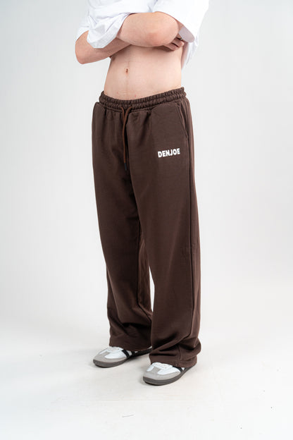 Brown Sweatpants Unisex Loose Fit