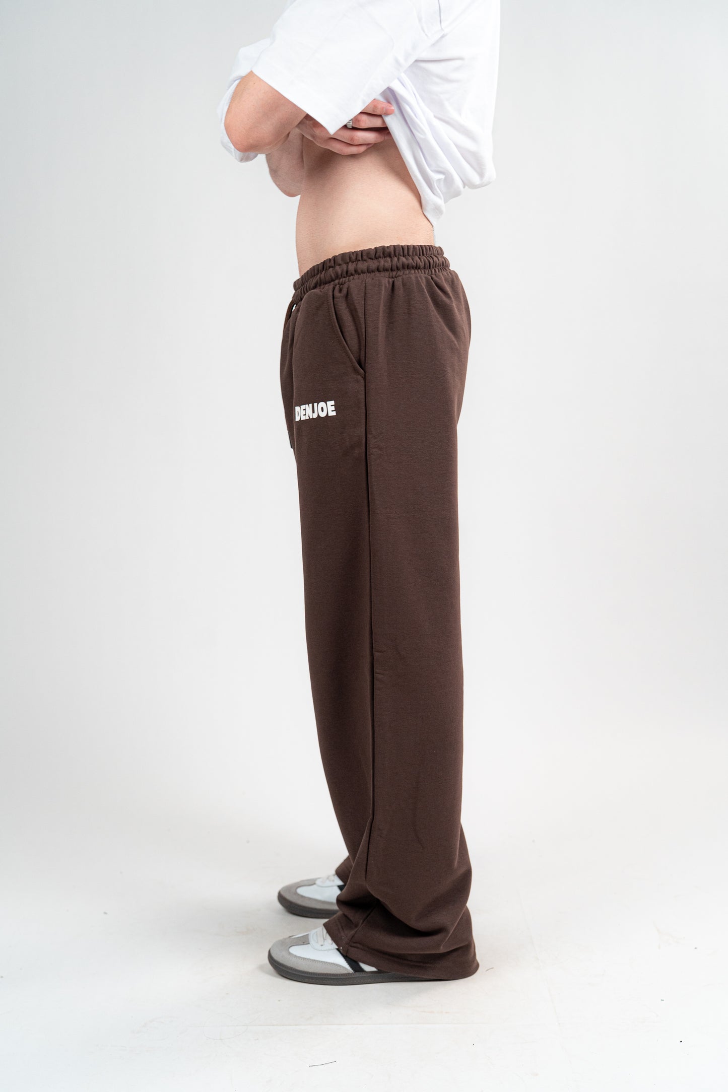 Brown Sweatpants Unisex Loose Fit