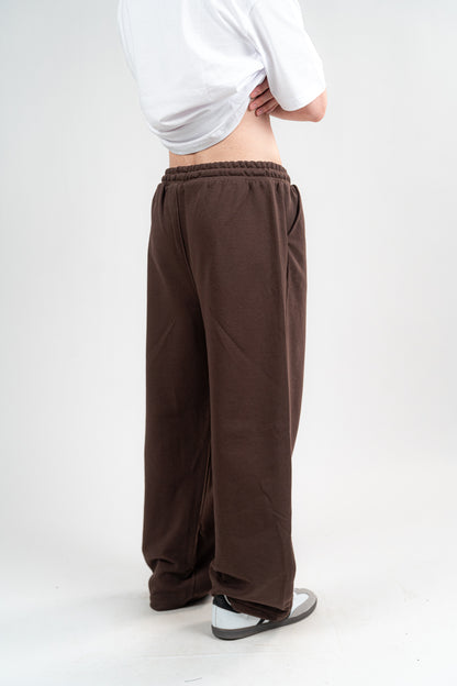 Brown Sweatpants Unisex Loose Fit