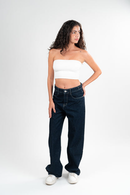 DARK NAVY BAGGY JEANS UNISEX