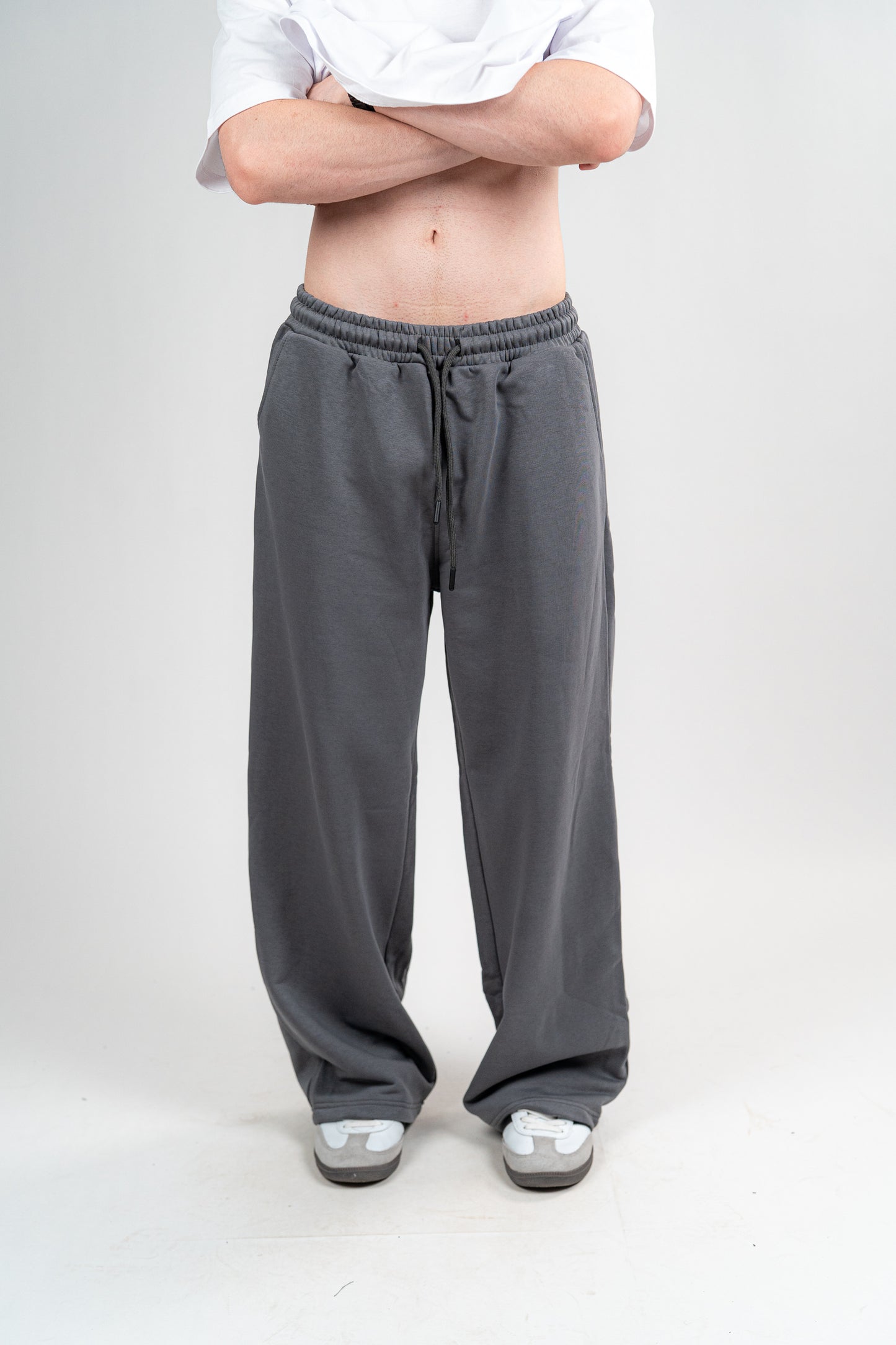 Dark Grey Sweatpants Unisex Loose Fit