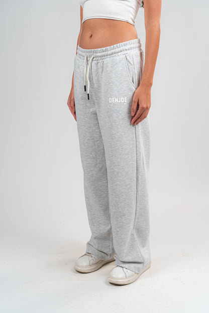 Light Grey Sweatpants Unisex Loose Fit