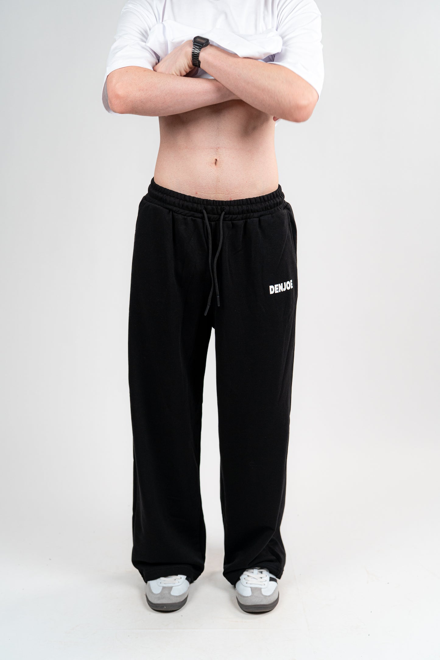 Black Sweatpants Unisex Loose Fit