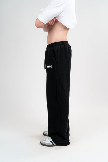 Black Sweatpants Unisex Loose Fit