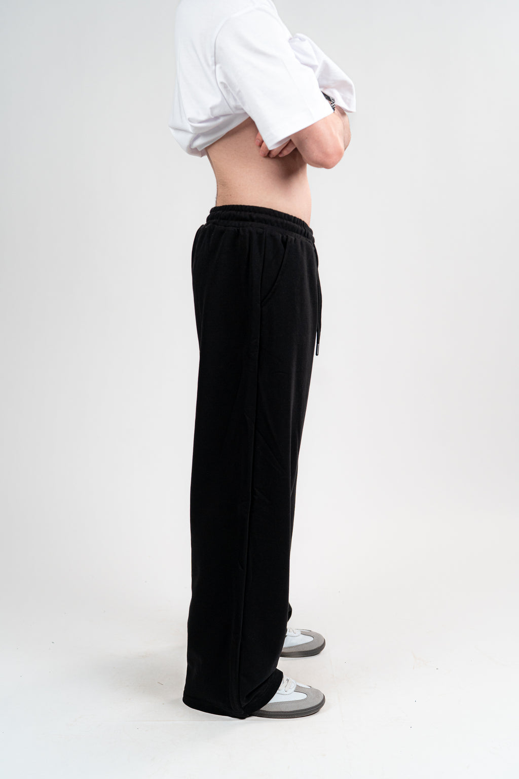 Black Sweatpants Unisex Loose Fit