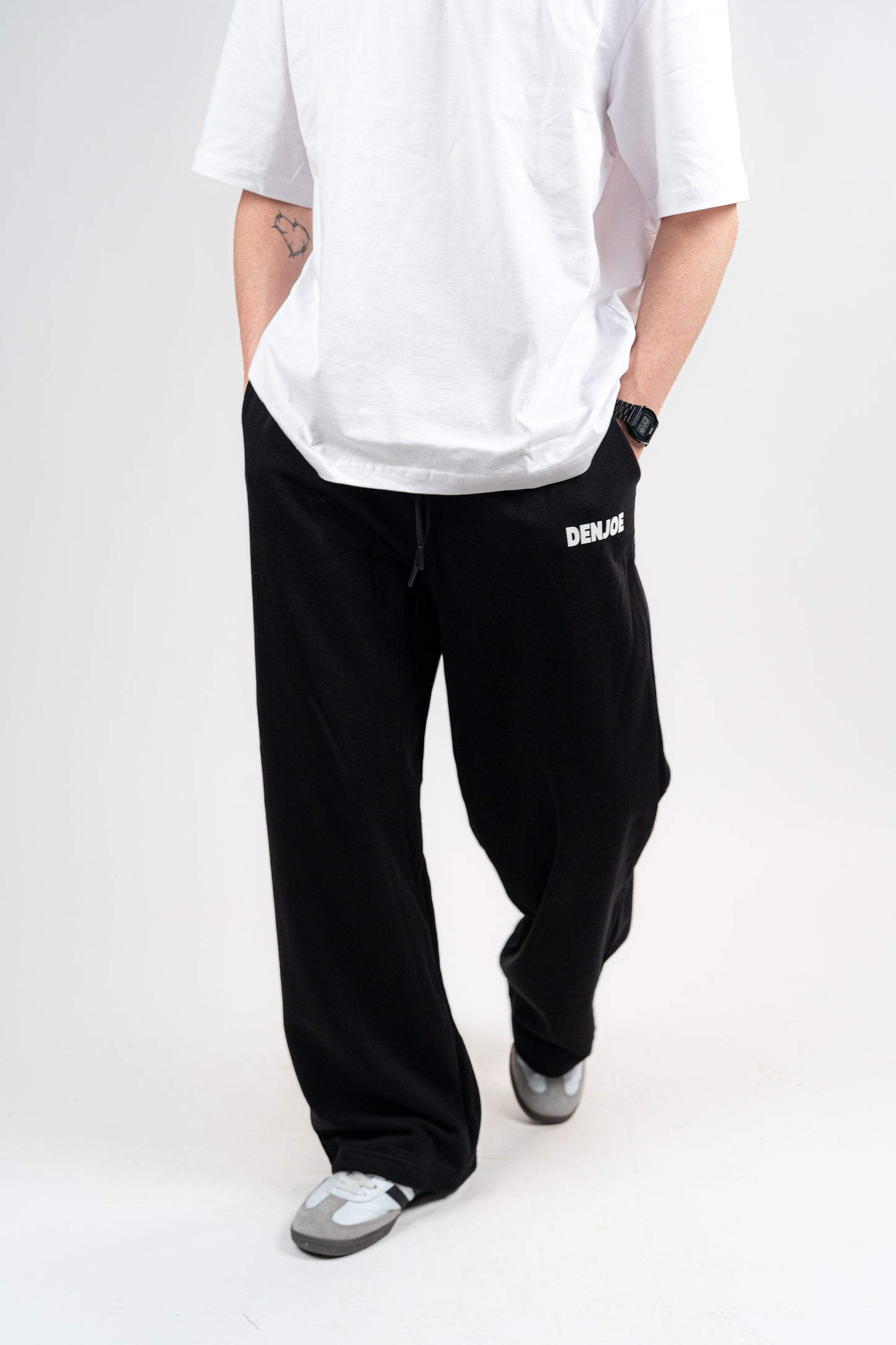 Black Sweatpants Unisex Loose Fit