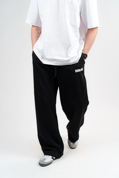Black Sweatpants Unisex Loose Fit