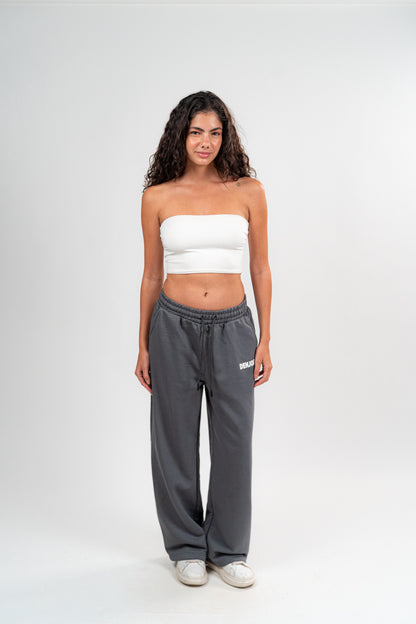 Dark Grey Sweatpants Unisex Loose Fit