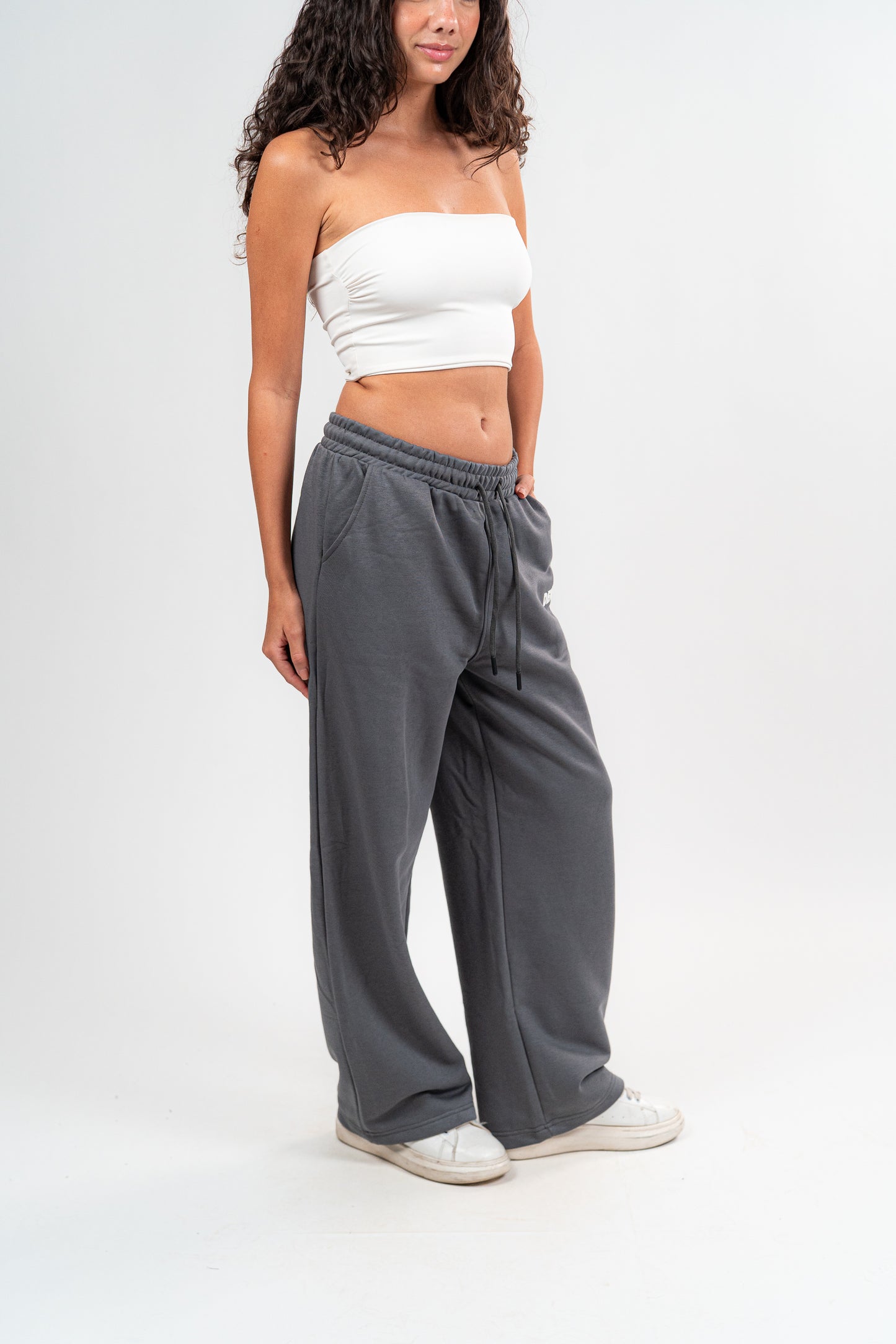 Dark Grey Sweatpants Unisex Loose Fit