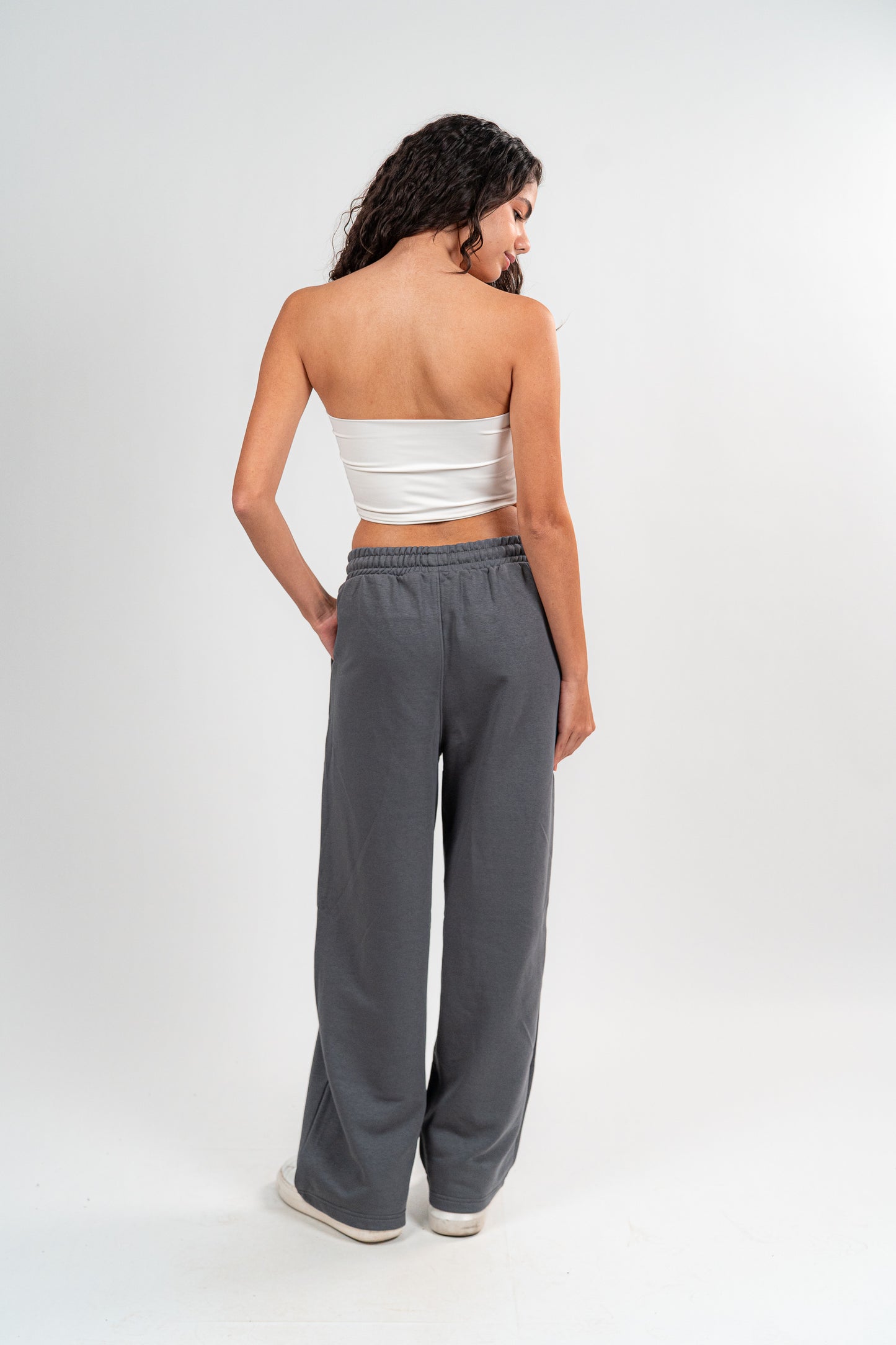 Dark Grey Sweatpants Unisex Loose Fit