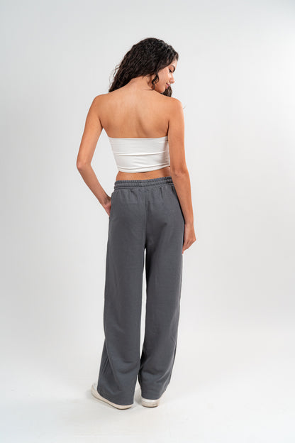 Dark Grey Sweatpants Unisex Loose Fit