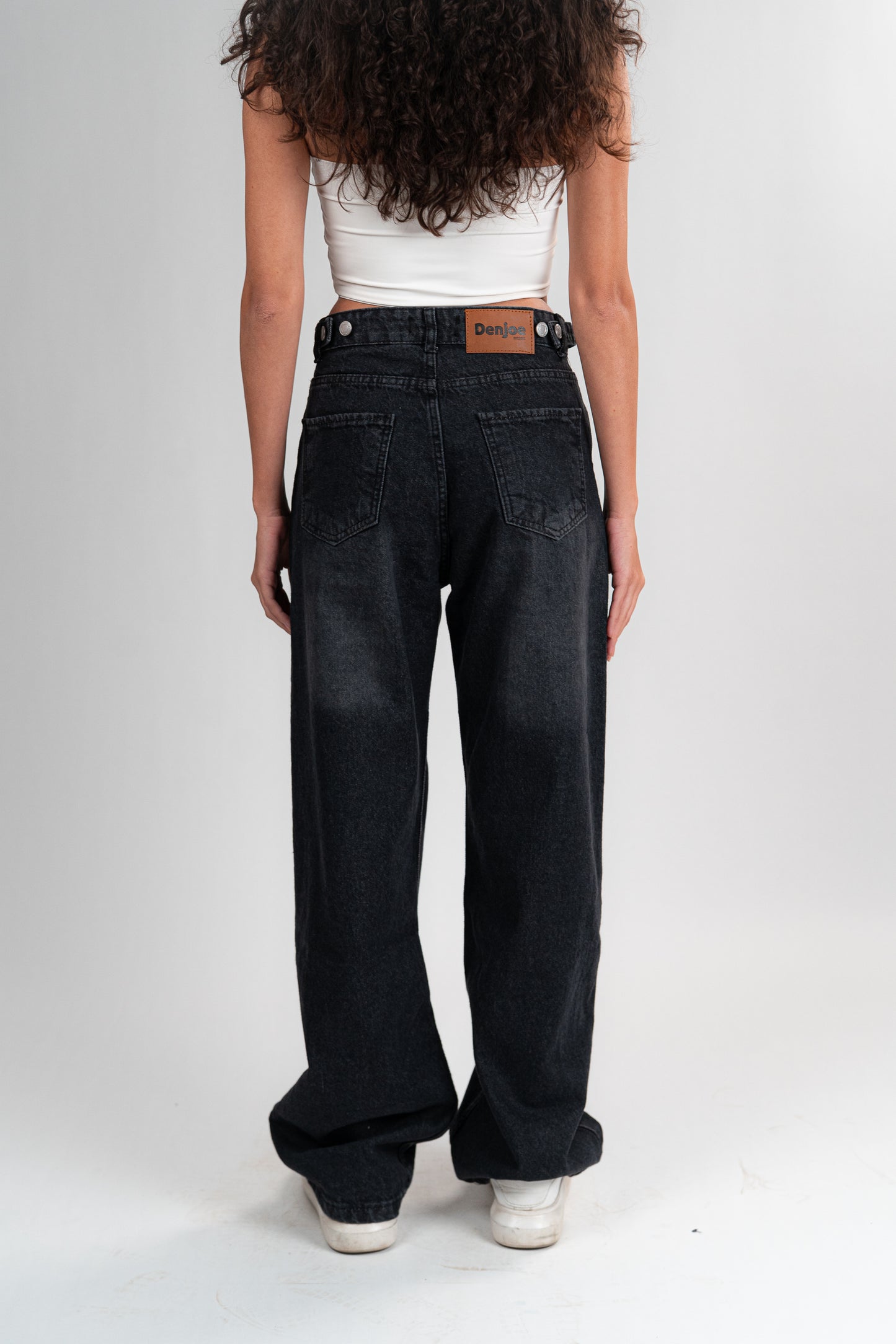 FADDED BLACK BAGGY JEANS UNISEX