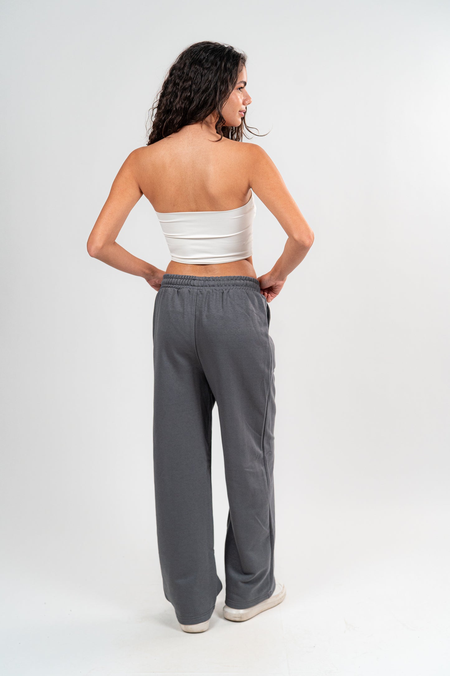 Dark Grey Sweatpants Unisex Loose Fit