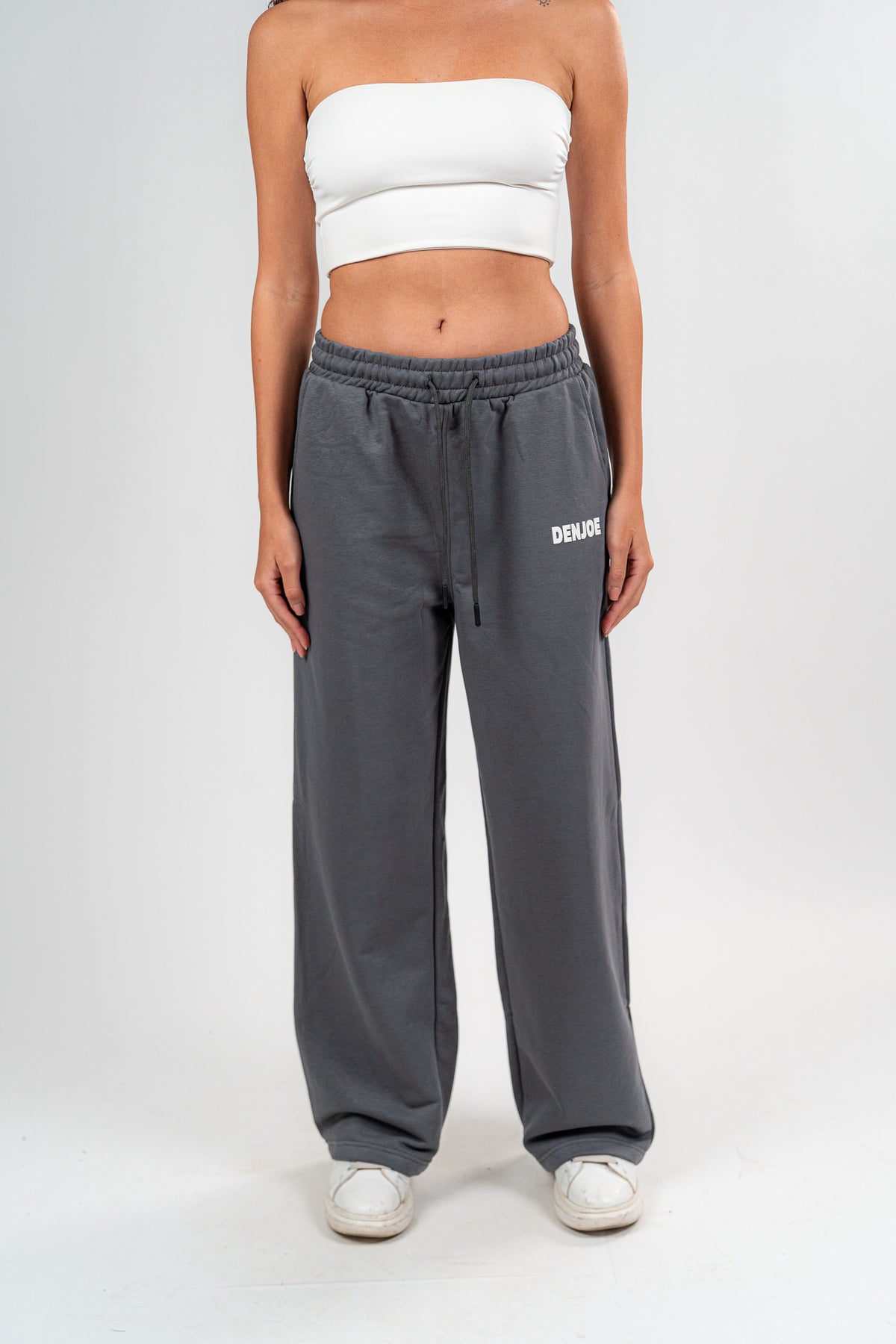 Dark Grey Sweatpants Unisex Loose Fit