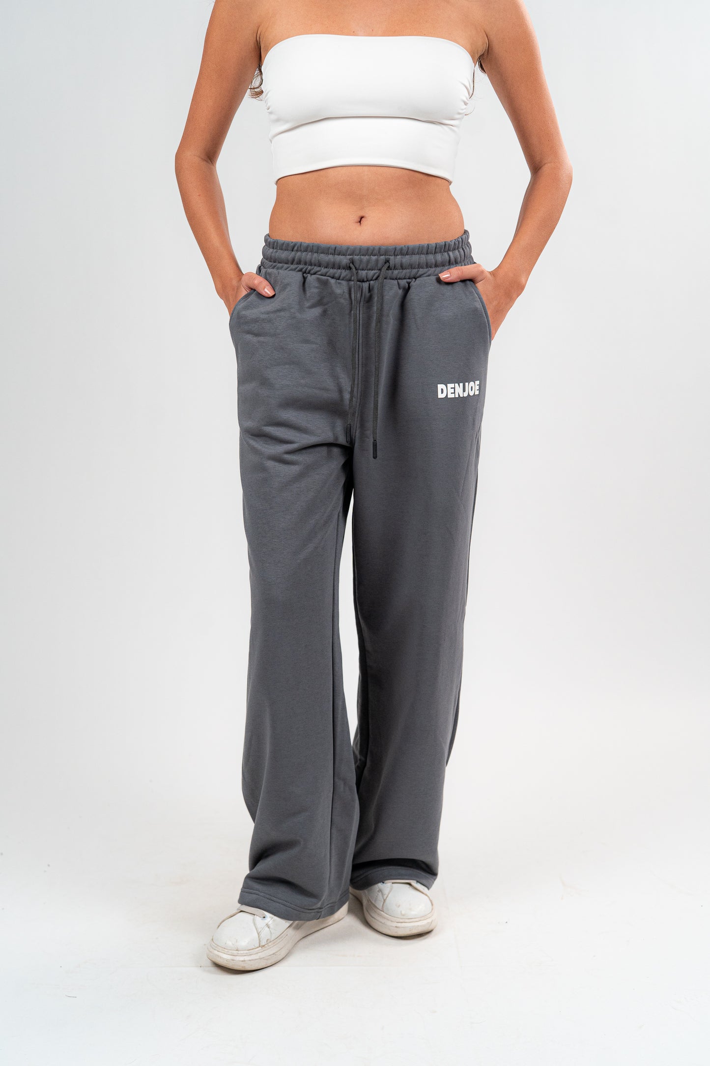 Dark Grey Sweatpants Unisex Loose Fit