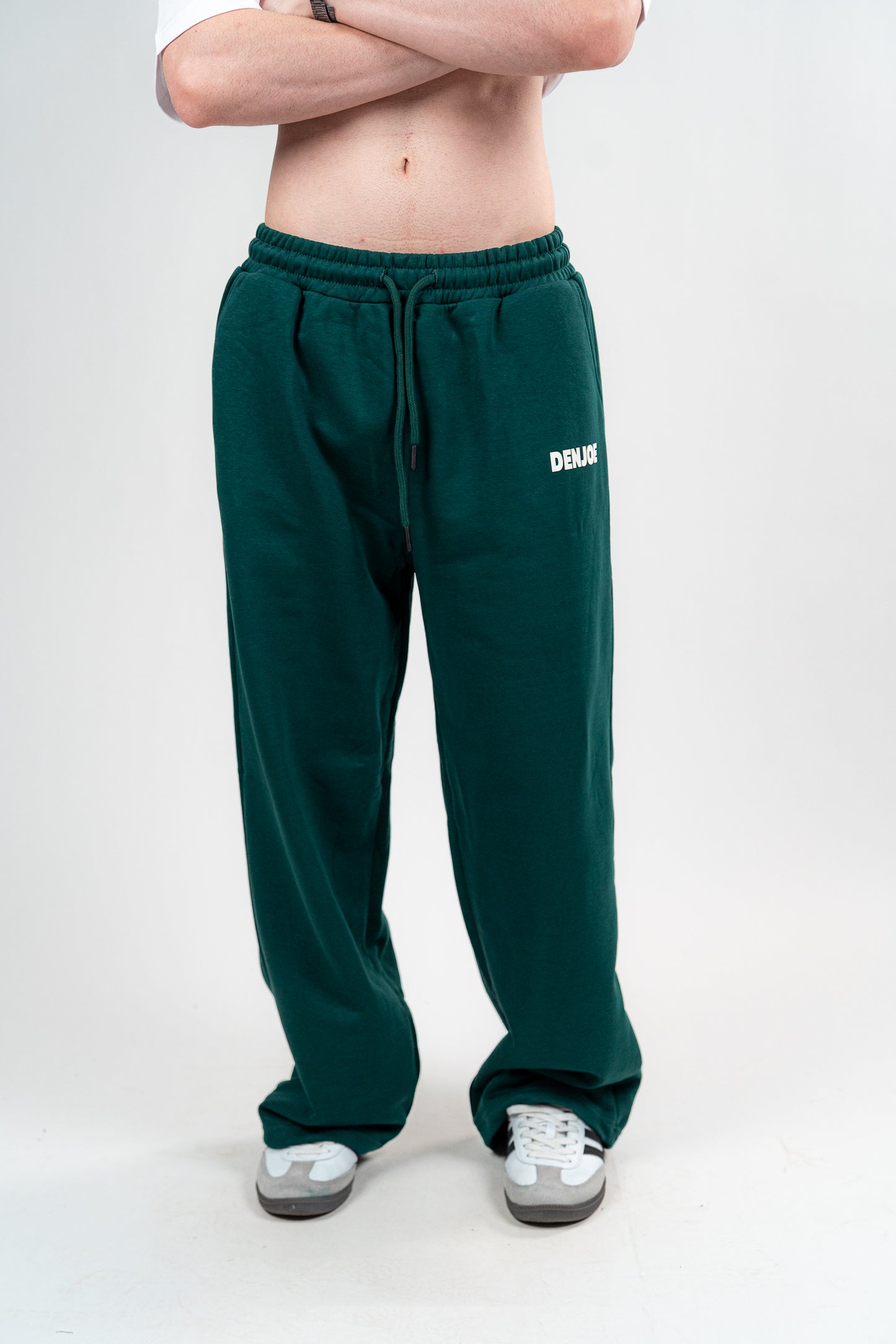Dark Green Sweatpants Unisex Loose Fit
