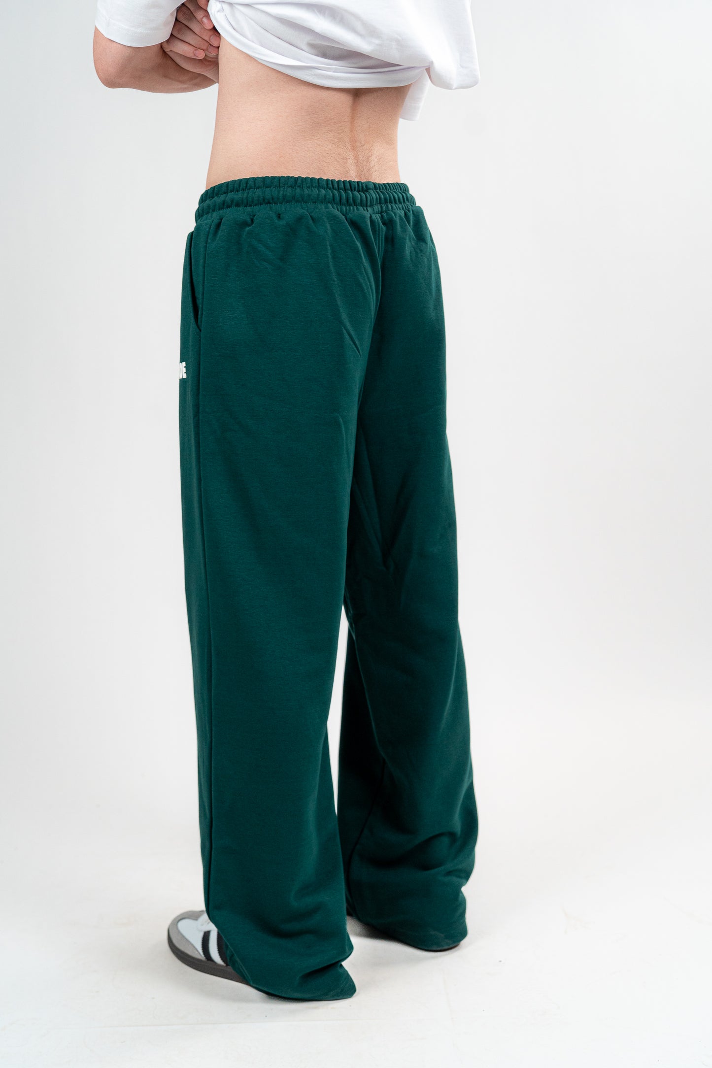 Dark Green Sweatpants Unisex Loose Fit