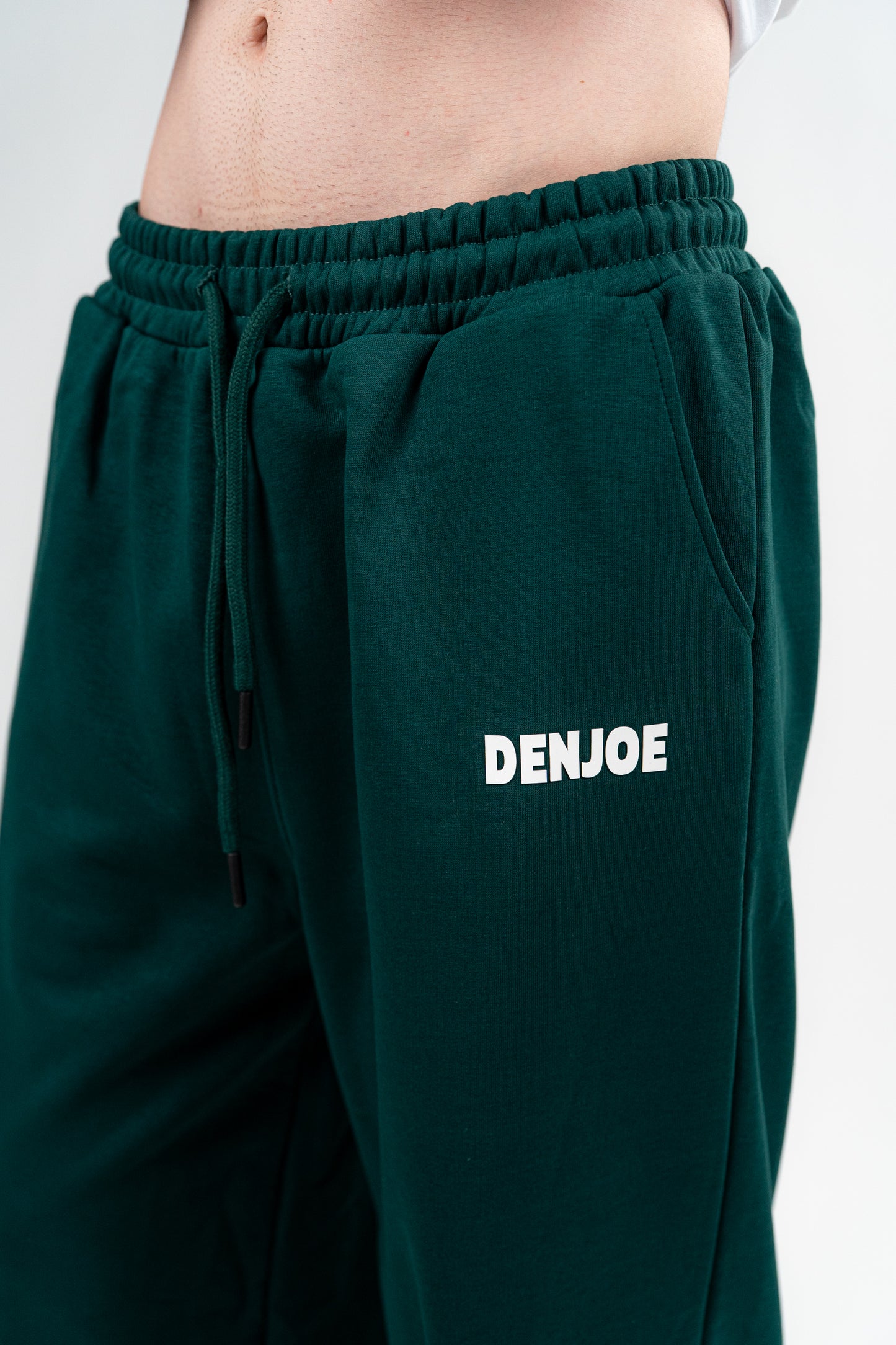 Dark Green Sweatpants Unisex Loose Fit