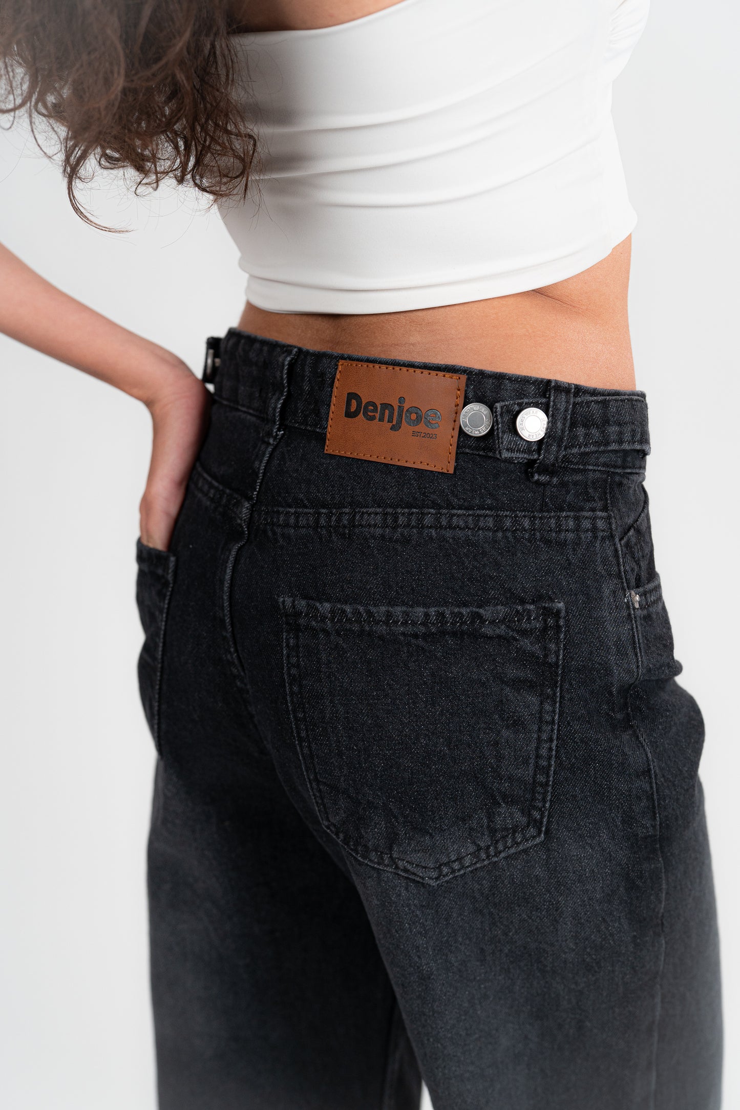 FADDED BLACK BAGGY JEANS UNISEX