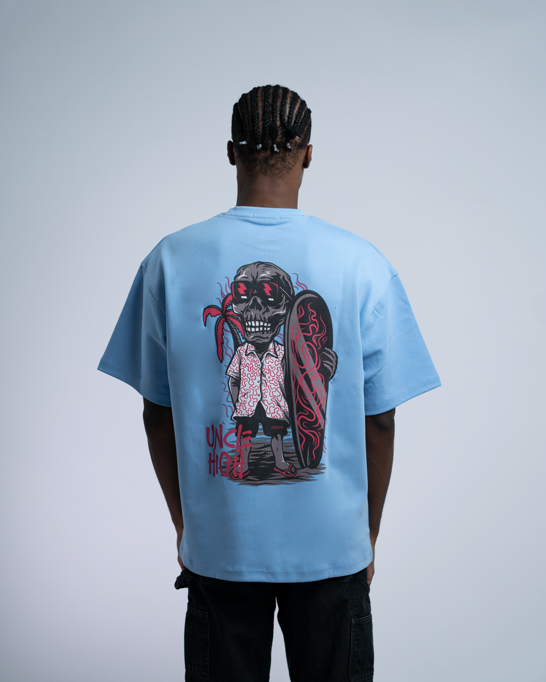 Uncle High OVERSIZED TEE - Baby Blue