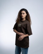 Broken Art OVERSIZED TEE - Brown