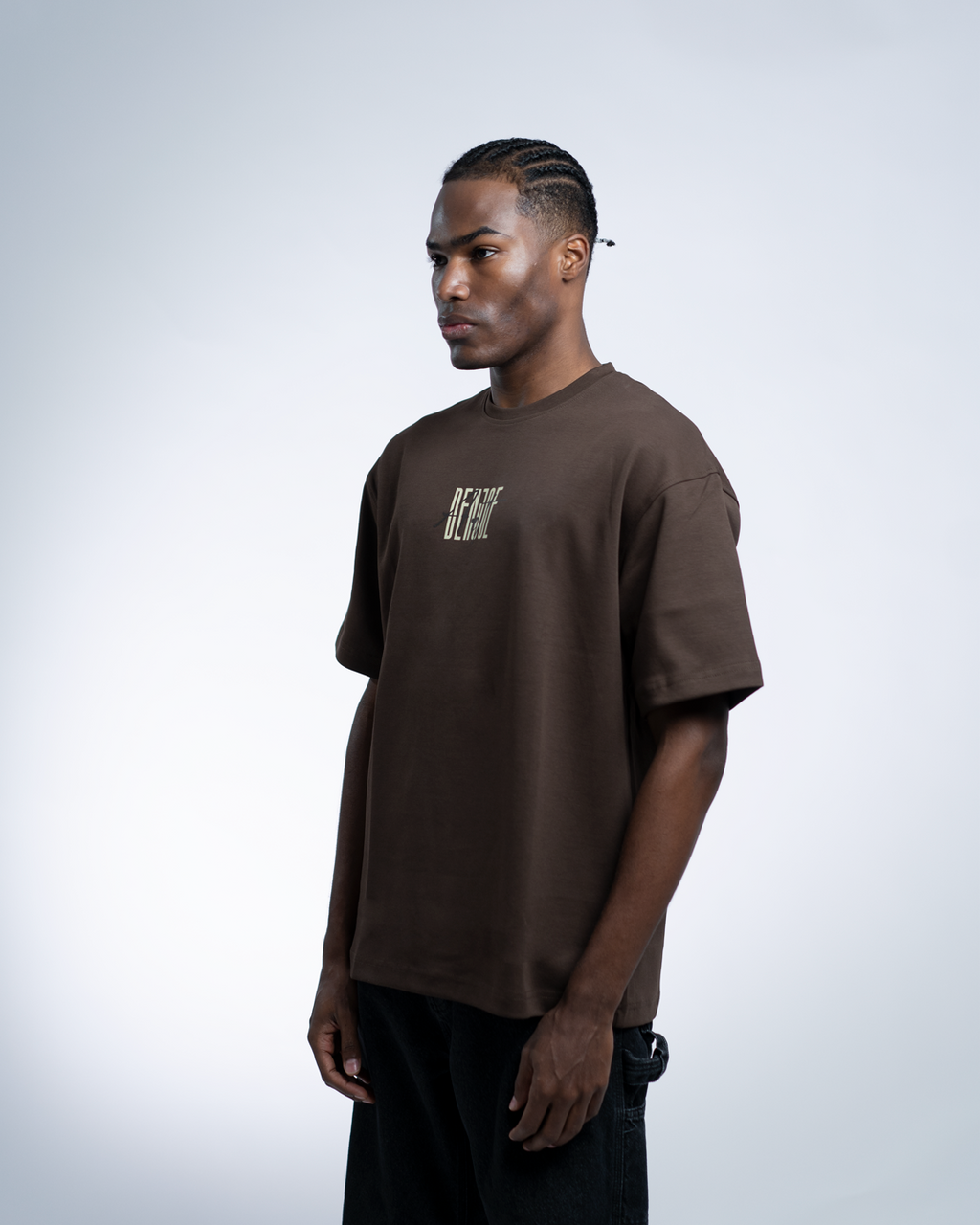 Broken Art OVERSIZED TEE - Brown