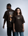 Broken Art OVERSIZED TEE - Brown