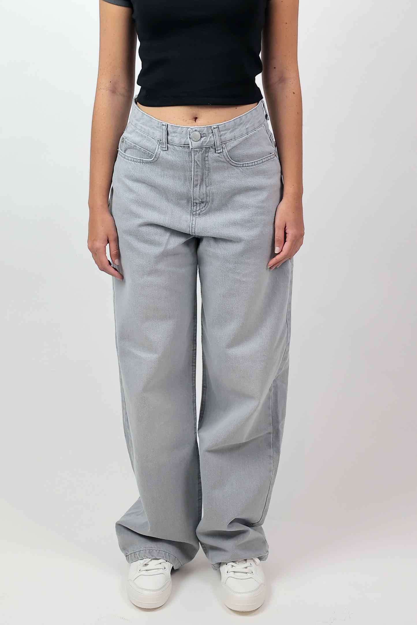 Super Baggy Fit Jeans - Light Grey