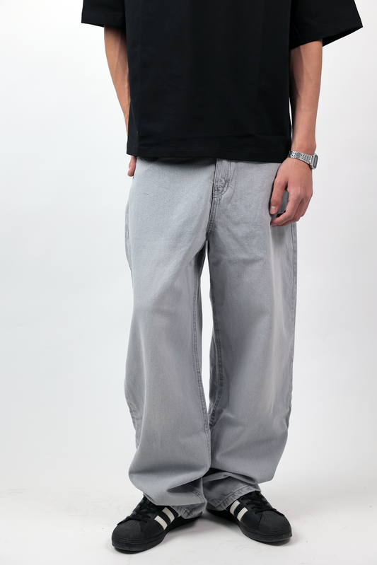Super Baggy Fit Jeans - Light Grey