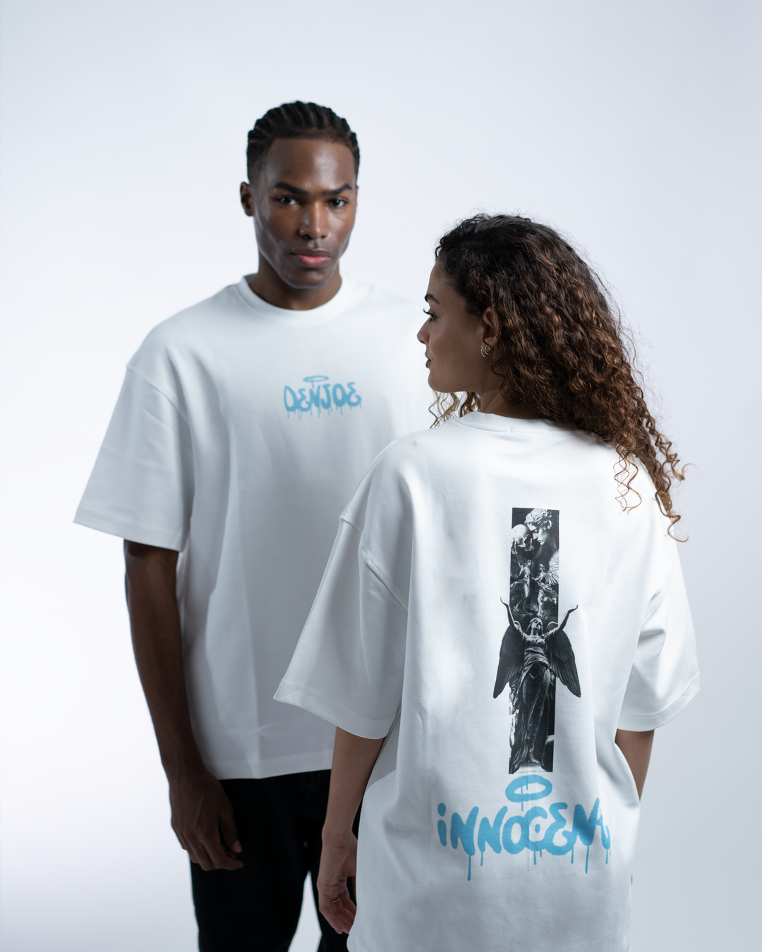 Innocent Angel OVERSIZED TEE - White