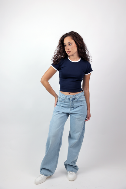 Super Baggy Fit Jeans - Sky Blue