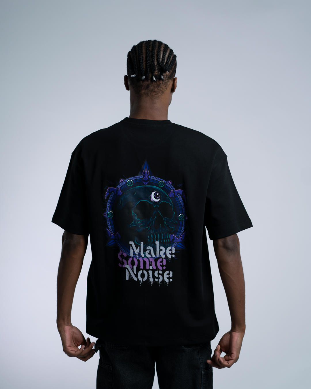 Make Some Noise OVERSIZED TEE - Black
