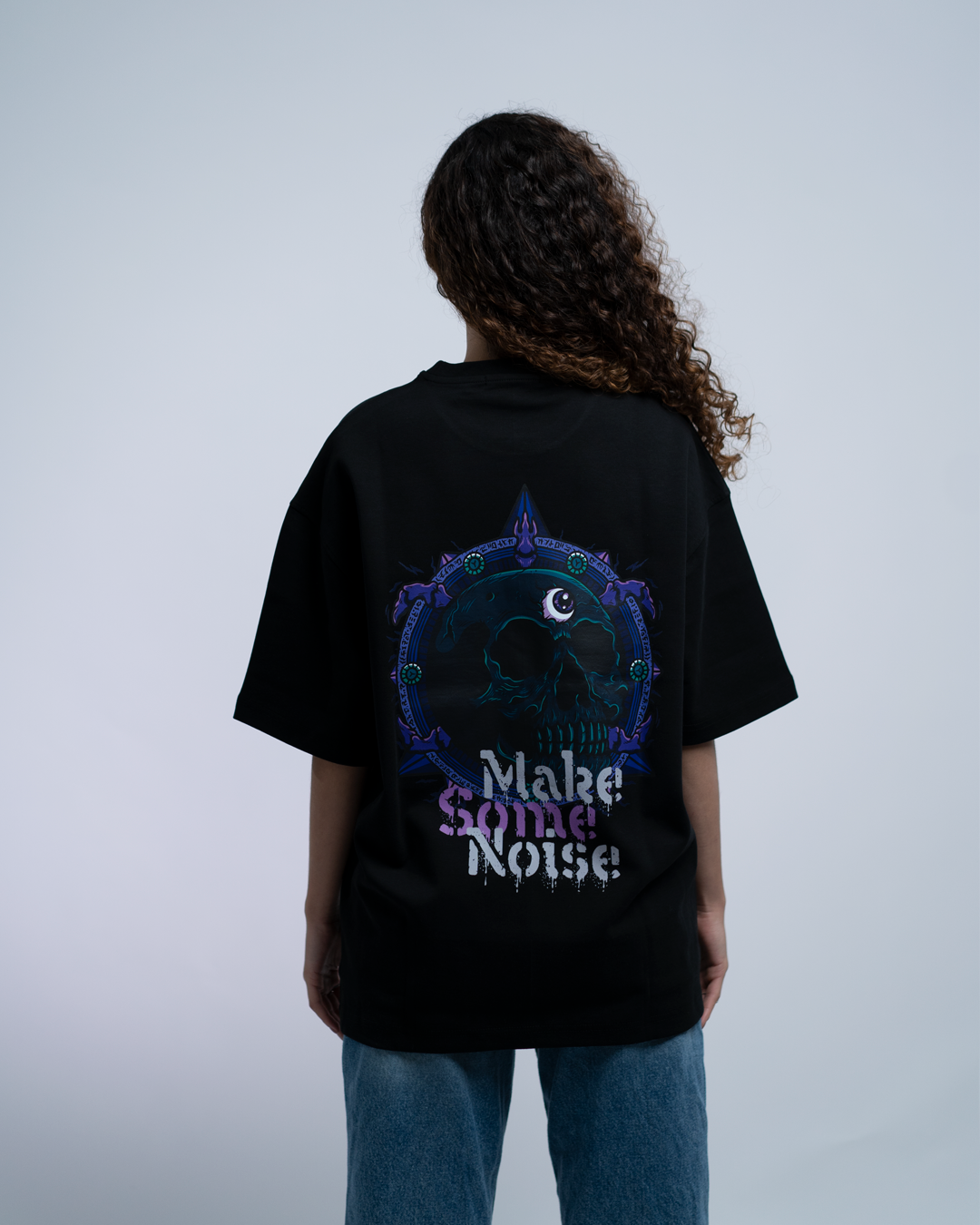 Make Some Noise OVERSIZED TEE - Black