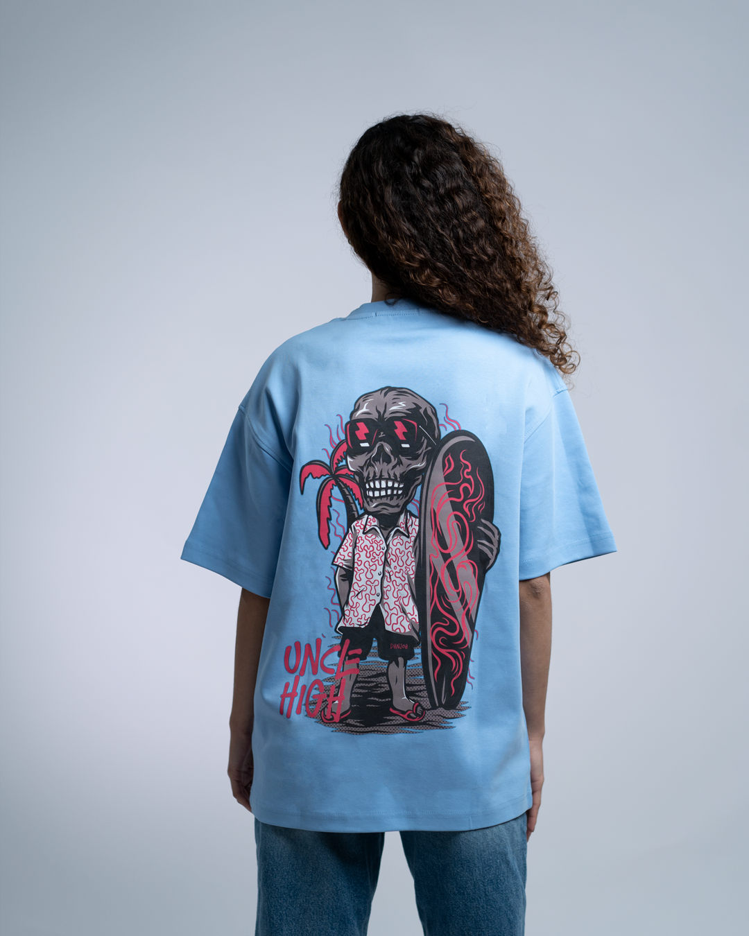 Uncle High OVERSIZED TEE - Baby Blue
