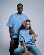 Uncle High OVERSIZED TEE - Baby Blue