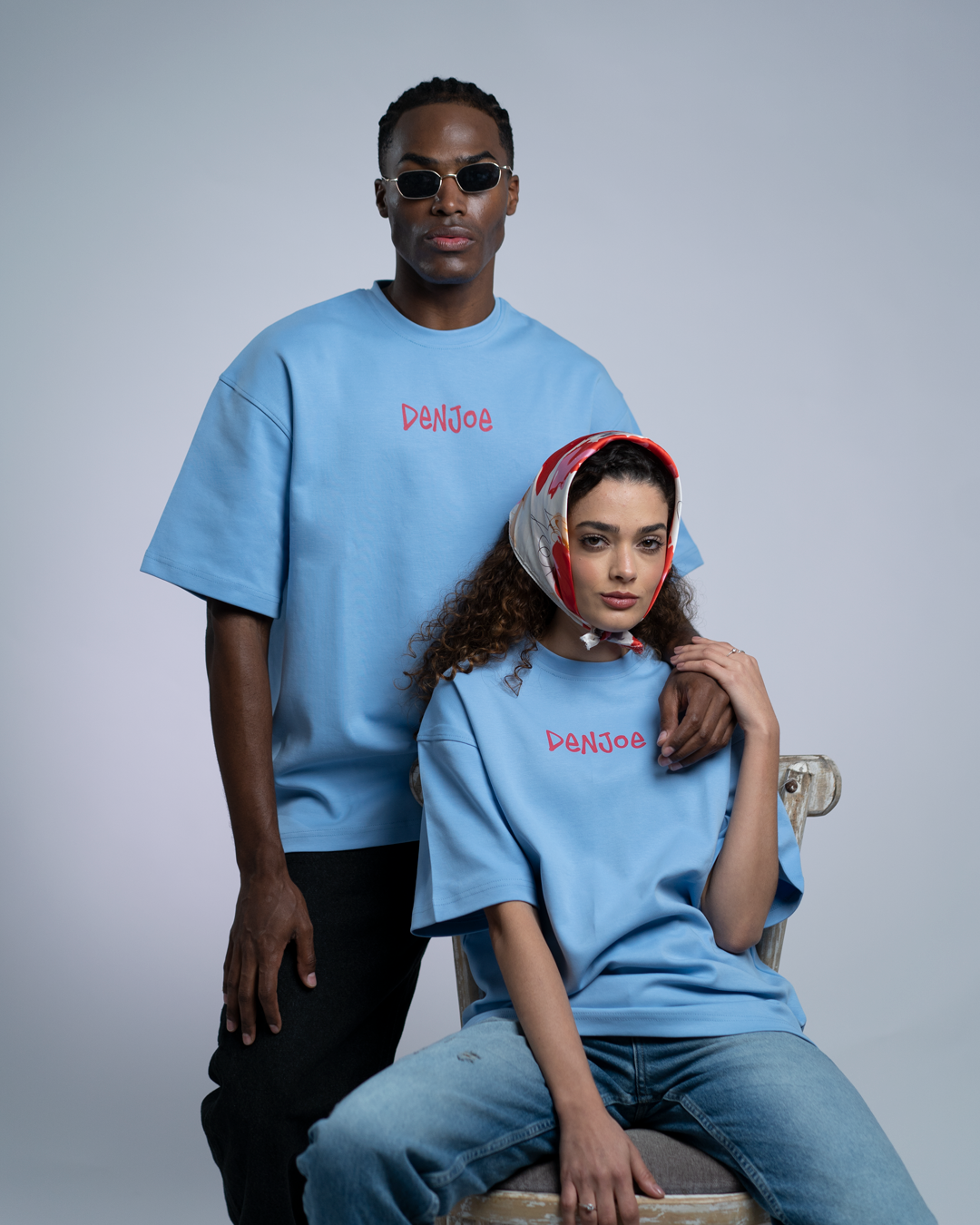 Uncle High OVERSIZED TEE - Baby Blue
